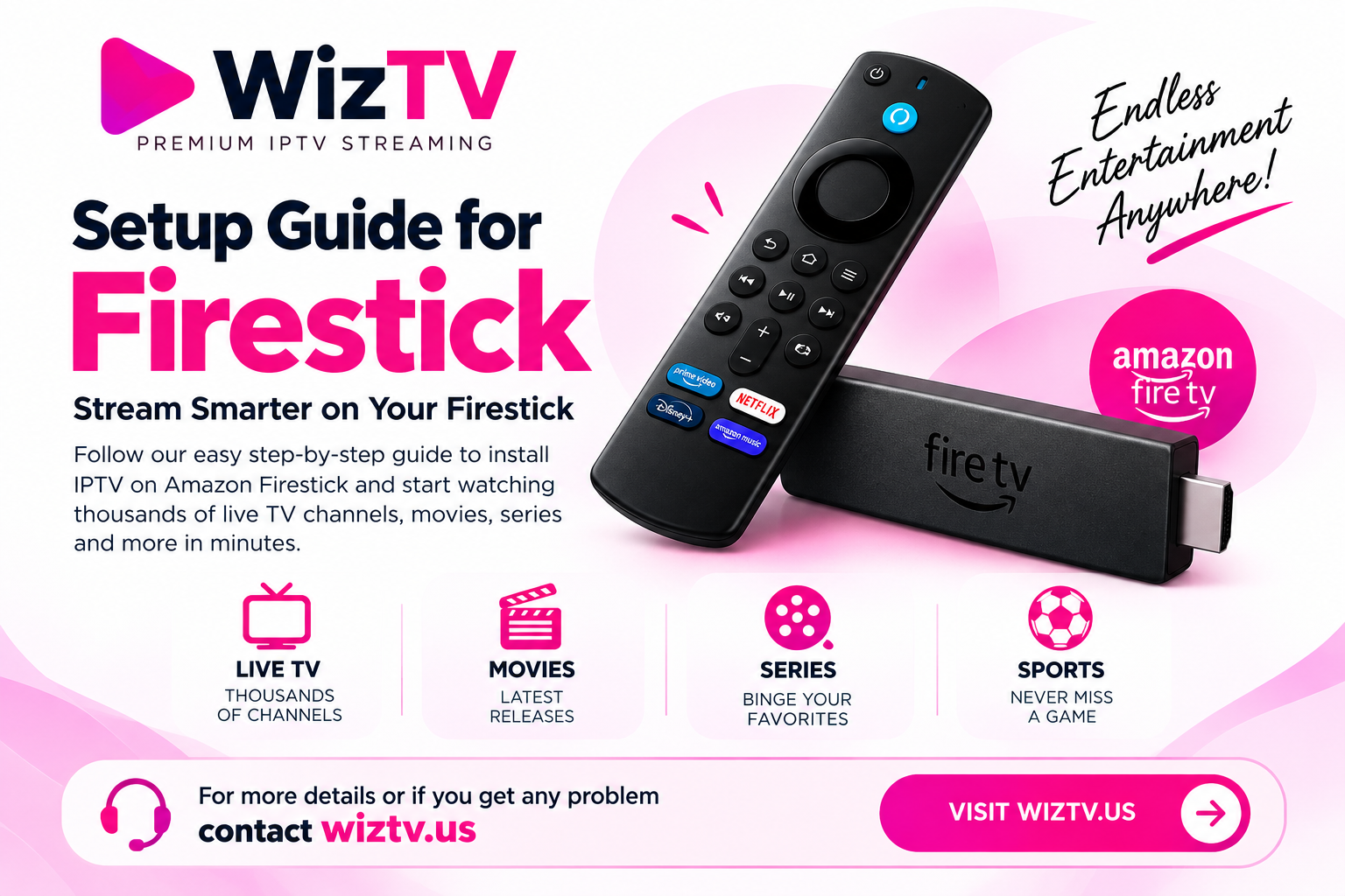 IPTV setup guide for Amazon Firestick in the USA - WizTv